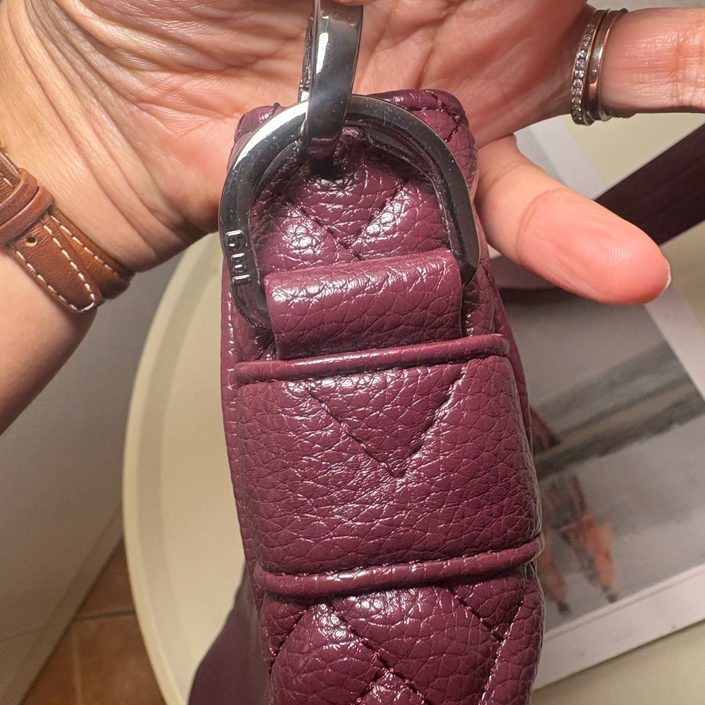 Lug Purple Shoulder Bag with Zipper & Braided Accents Matte Finish Women's Large - Picture 12 of 16